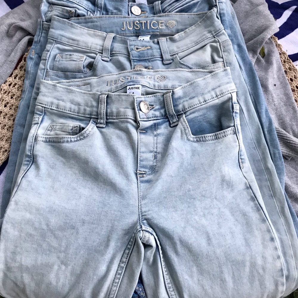 14 slim Girls Justice jeans
